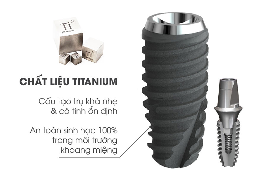 Cấu tạo thành phần của trụ Implant