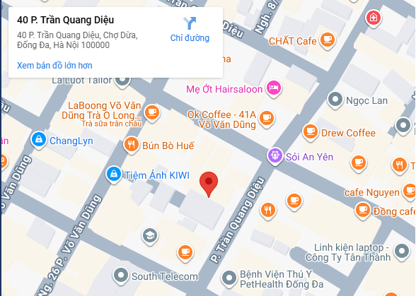 Vị trí của Nha khoa Olympia tại khu vực trung tâm